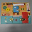Toddler Busy Board - Montessori Busy Boards for Toddlers with Latches Doors & Lock Puzzles - Wooden Educational Learning Latch Toy for Kids 2 3 4 Year Old - Sensory Fine Motor Skills Activity