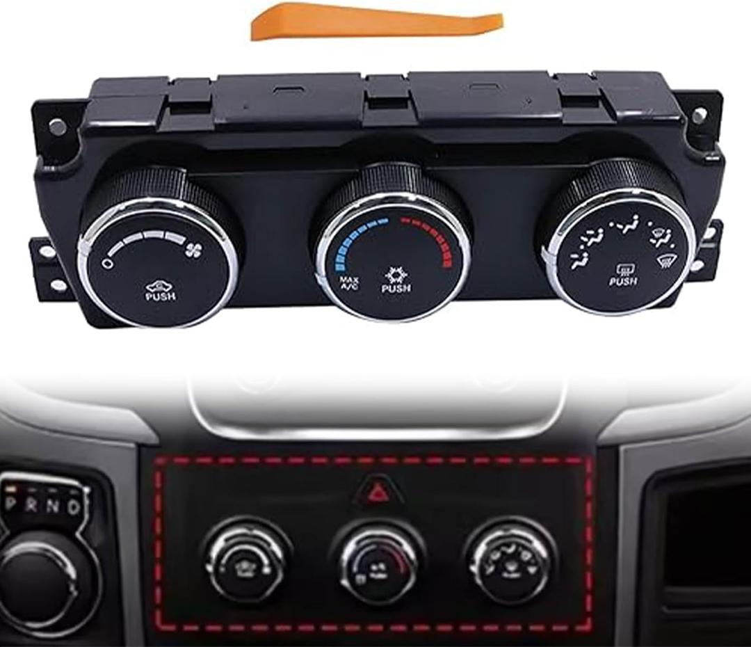 Heater AC Climate Temperature Control, Compatible with Dodge RAM Truck 1500 2500 3500 4500 5500 2010 2011 2012, Replace 55111290AE 68090626AD