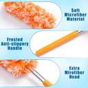 Tanlade 8 Pcs Microfiber Feather Duster for Cleaning 13-31 Inch Extendable Cobweb Dusters Ceiling Fan Duster Washable Bendable Tool for Office Car Window Furniture (Bright Color)