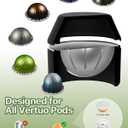 Grasseed Reusable VertuoLine Capsule Kit for Nespresso Pods with 100Pcs Aluminum Foil Seals Lids, Refillable Coffee Pods for VertuoLine to Refill Pods