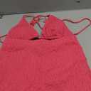 COZYEASE Women's 2 Piece Swimsuits Halter Triangle Top with High Waisted Shorts Bathing Suits Bikini Sets (Hot Pink), Small