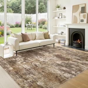 Natunest 10x13 Area Rugs for Living Room Washable Abstract Rug Taupe