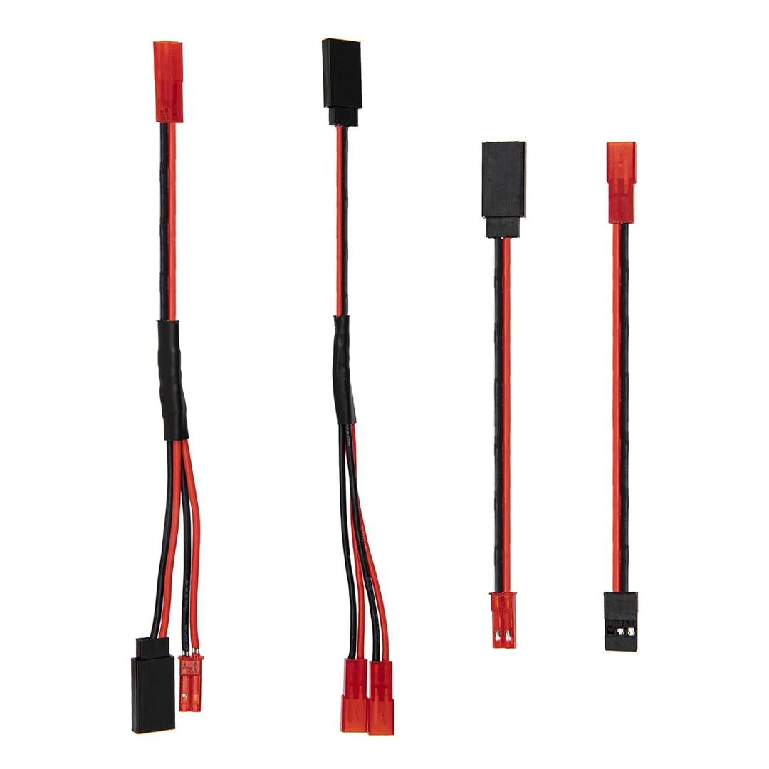 4Pack Vgoohobby JR Y-Harness Splitter 1 JR Male to 2 JST Female,JST Female to JST Male & JR Female,JST to JR Cable Wire for RC Car Truck Airplane Drone Boat
