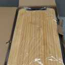 LIBKEN Bread Box – Extra Thick Steel Bread Bin with Bamboo Cutting Board Lid & Drawstring Bread Bag - Modern Scandinavian Metal Box for Kitchen Countertop, Sourdough & Homemade Bread - Black