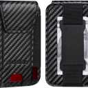 RUNBOX Slim Wallet for Men Front Pocket wallet with Cash Strap Minimalist Leather RFID Blocking wallet