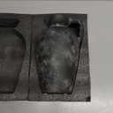 Terracotta Vase with Handle, Black Boho Ceramic Pottery 10inch, Farmhouse Unique Textured Round Jug, Rustic Vintage Decorative Vases for Flowers, Centerpieces, Living Room. (Roman)