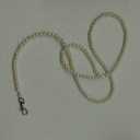 QWINEE Pearl Beaded Pet Leash Cat Dog Leash Elegant Puppy Leash Pet Leash with Lockable Hooks for Small Medium Dogs Cats Kitten White One Size