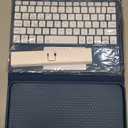 Harvopu Compatible for iPad 11th 10th Generation Case with Keyboard, Folio Cover with Pencil Holder, Multi-Touch Trackpad, 7 Color Backlit, Detachable Keyboard for iPad (A16) 11th/10th Gen (Navy Blue)