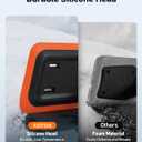 AstroAI 47.2 Inch 2-in-1 Snow Brush for Car Snow Broom and Detachable Ice Scraper with Non-Abrasive Silicone Head for Cars, Trucks, SUVsOrange-Black