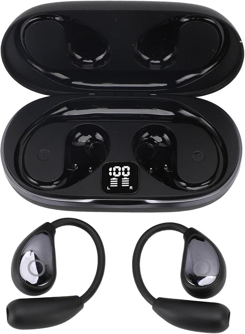 AI Wireless Language Translator Earbuds Efficient for Business Meetings Real Time Translation for Academics (Black)
