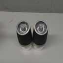 XinXu Gravity Electric Pepper and Salt Grinder Set, Adjustable Coarseness, Battery Powered with LED Light, One Hand Automatic Operation, Black -2 Pack (2.5 x 2.5 x 7.9 inches)