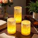 Baquler 3 Set Music Notes Votive Flameless Candles Music Themed Lampshade with LED Tea Lights Candle Black and Wihte Musical Candle Decorations for Wedding Musical Theme Tabletop Home Decor