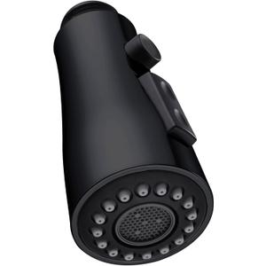 Angle Simple Kitchen Sink Sprayer, G 1/2 or 13/16 Inch Male Thread Connector, Tested to NSF/ANSI/CAN 61 & 372, Faucet Head Replacement, Stream Spray and Pause Mode, Matte Black