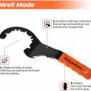 Universal Sink Drain Wrench,Open Design Facilitates for Easy Use,for Loosening and Tightening 4, 6, and 8 Tab Locknuts on Strainer Drains