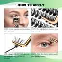 KEYYOU Lash Clusters 300pcs Individual Lashes, 40D 0.07D Curl 12mm DIY Eyelash Extension, Soft & Natural Volume Cluster Lashes with Large Tray