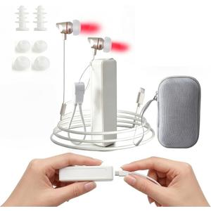 2026 Upgraded 2-in-1 Red Light Therapy Device for Ears & Nose 650nm Red Light to Relieve Ear Discomfort & Support Hearing, Soft Silicone Tips, Portable Storage Case