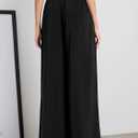 6 x QIANXIZHAN Women's Wide Leg Pants,Dressy Flowy Lounge Work Dress Pants (Black, XL)