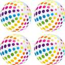 Intex Jumbo Inflatable Big Panel Colorful Giant Beach Ball (Set of 4) | 59065EP