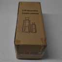 Solar Lantern Decorative Outdoor Set of 2 (18 & 15) Modern Black Metal Lanterns with Solar Candles, Decorative Candle Lanterns for Outdoor Porch, Patio, Garden, Yard Decor