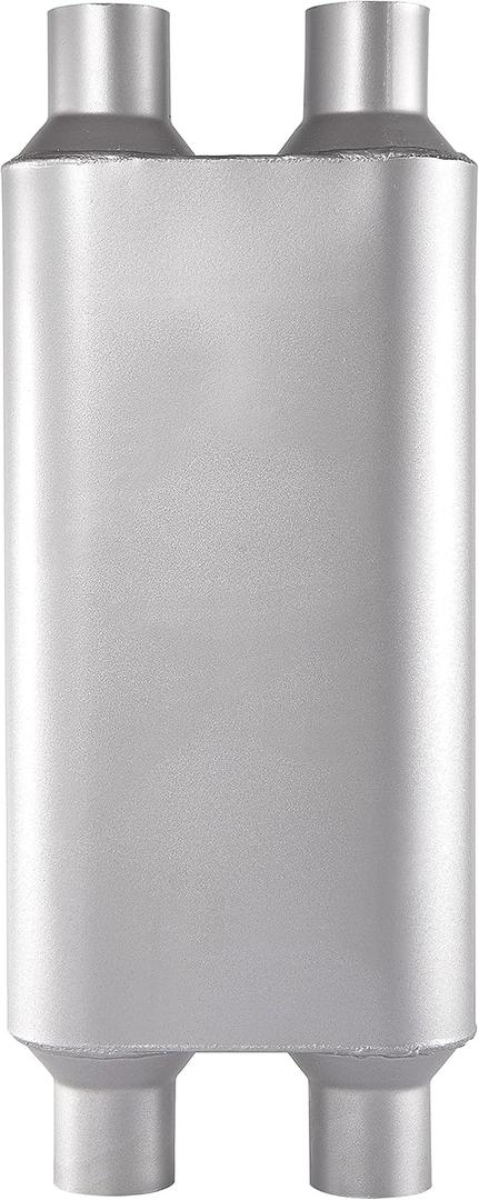 Universal 80Series Mufflers 3.0 Inch Dual Inlet (ID) 3.0 Inch Dual Outlet (ID), 3 Chamber Performance Automotive Muffler Exhaust FH20D20