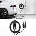 BASENOR Upgrade Tesla Charger Holder Wall Mount Charging Cable Organizer Cybertruck Design Mobile Charger Connector with Chassis Bracket Compatible for 2012-2025 Model Y Model 3 Model S Model X
