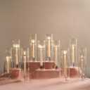NUPTIO Hurricane Glass Candle Holders: Set of 10 Candlestick Holder 11.8" H