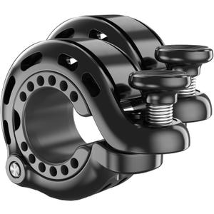 Topcrown Bike Bell, Aluminum Alloy Bicycle Bells for Adults Kids Max 110 dB, Bike Horn Fit 22.2-31.8 mm Handlebar for Mountain Road Bike Scooter Ebike (Black 2 Pack)