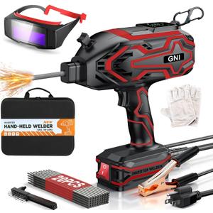 GNI 2026 Upgraded Handheld Welder, LED Display Portable Welding Machine, IGBT Inverter MINI Stick Welder with Auto-Darkening Welding Glasses, 20PCS Rods Welder Machine 110V, Hot Start Anti-stick