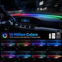LED Strip Lights for Car Windshield 59in, RGB Ambient Lighting Car Interior with Noise Reduction, 16 Million Colors, Music Mode and Smart Control Car LED Lights Interior