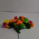 Zeyune 4 Pcs Artificial Marigold Flowers Bunch Day of the Dead Fake Marigold Bulk Silk Bushes Dia de Muertos for Day of the Dead Decoration Fake Orange Halloween Flowers for Party Wedding (Multicolor)