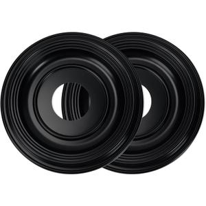 Art3d Non-Phthalate PVC Ceiling Medallion, Ceiling Light Cover Plate, Hole Cover for Light and Ceiling Fans, Fits Canopies up to 7.5", Ideal for Living Room, Bedroom, Renovation, 2 Pcs Set