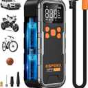 Tire Inflator Portable Air Compressor, 150PSI Cordless Air Pump for Car Tires, 3X Faster Air inflator Tire Pump with Digital Pressure Gauge and Emergency LED Light for Motorcycle Bike Ball Car
