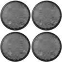 X AUTOHAUX 4pcs 8'' Plastic Audio Speaker Cover Mesh Subwoofer Grill Horn Guard Decorative Circle Grille Protector Black for Car