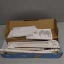 Universal Swing Down Crib Rail Guard, Convertible Crib Bed Rail for Toddlers, with Reinforced Wing Nut Safety System, Compatible with All Major Brand of Crib, White