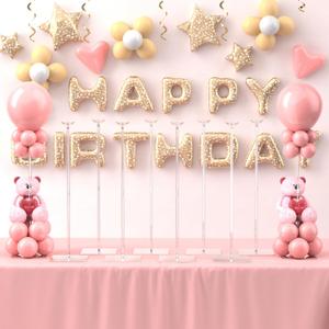 10 Pack Balloons Stands for Tables, 23.6 Inch Acrylic Balloon Centerpiece Stands with Clear Base, Balloon Stick Holder for Wedding, Baby Shower, Holiday, Graduation, Birthday Party Decoration