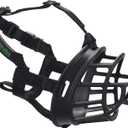 BASKERVILLE ULTRA MUZZLE - Patented Humane Design, Breathable, Dog can Pant and Drink, Adjustable, Padded, Training Muzzle for Medium-sized Dogs, Prevents Biting, Wildlife Scavenging (Size 3, Black)