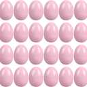 24 Pcs Easter Eggs Plastic Fillable Easter Eggs Bulk Empty Blank for Easter Basket Stuffers Fillers Easter Theme Party Favor Easter Hunt Stuffers Classroom Prize (Pink)