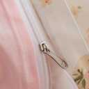 Floral Duvet Cover Set Twin Size,Pink Floral Flowers Bedding Duvet Cover with Zipper Closure,Reversible Comforter Duvet Cover and 1 Pillowcase