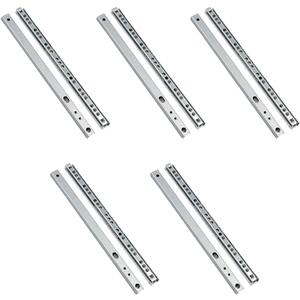 ETOPARS 5 Pairs 14" Heavy Duty 17mm Drawer Runners Slide Slides Ball Bearing Grooved Steel Extension Sizes Kitchen Cabinet Desk Capacity Side Mount