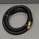 Boltigen 1/2'' ID Vacuum Refrigerant Hose, High Flow Black HVAC Vacuum Pump Hose with 3/8 to 1/4 Flare Fitting, 6 Feet Vacuum Certified Refrigerant Hose for AC/Refrigeration System