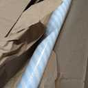 WRAPAHOLIC 30 Inch Reversible Baby Blue Wrapping Paper - Baby Blue and Stripes Wrapping Paper for Birthday, Holiday, Wedding, Baby Shower - 30 inch x 33 feet, 1 Count