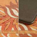 LEEVAN Kitchen Mats for Floor Non-Slip, Cushioned Anti Fatigue Mat 2 Piece,Orange Memory Foam Kitchen Mat Waterproof, Ergonomic Standing Mat for Bar, Office,Desk, Laundry (17.3"x29"+17.3"x47"-0.47inch)