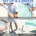 Beach Sun Shade Canopy, Beach Pop up Tent Large Sun Shade Shelter Sail for 8-10 People, Relying On Wind Power Umbrella Lightweight 9.5 Lbs