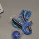 Grip Strength Trainer 7 Pack Adjustable, Finger Stretcher Resistance Extensor Bands, Finger Exerciser, Hand Gripper Strength Ring & Stress Ball (Blue)