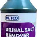 Urinal Salt Remover Concentrate - Safe on Pipes and Plumbing, Odor Control, Cleans Rust, Scale, and Uratic Salt Build-Up, 1 Quart