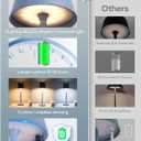 LED Cordless Table Lamp Rechargeable, 3-Height Adjustable, 5500mAh Battery Operated Lamp, 3-Color Dimming Touch Lamp, Portable Lamp for Dining, Bedroom,Camping, Outdoor, Indoor(Blue 1 Pc)