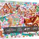 Funny Winter Scenic Puzzles for Adults 1000 Pieces, Magic Candy Cute Jigsaw Puzzles, Pretty Colorful Art Puzzles