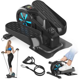Under Desk Elliptical Exercise Machine Ellipse Leg Exerciser for Home Portable & Quiet Foot Pedal Exerciser Max Load 300LBS