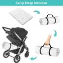 YENING Breathable Pack and Play Mattress Pad 38x26 Waterproof Baby Mattress for Pack N Play Matress Topper Waterproof with Strap