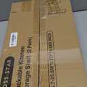 Across-Star Expandable Cabinet Shelf Organizer Rack, Stackable Kitchen Counter Storage Shelves Stand, Adjustable Height Pantry Shelf Spice Rack (White, 2 Pack) (8.7''D*15.7-25.6''W*9.8''H)